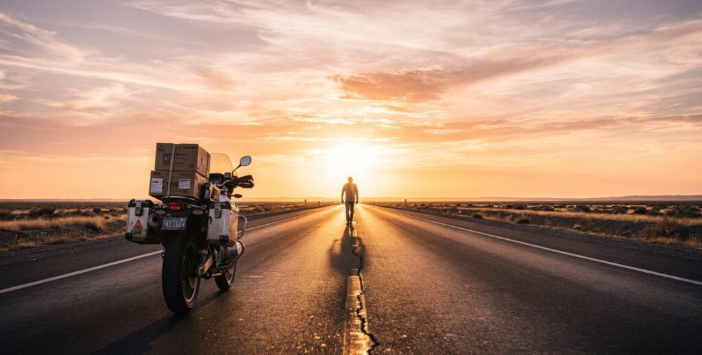Starting your first business journey at sunrise
