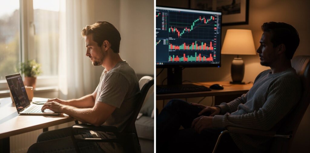 Side income providing financial cushion for calm, objective trading decisions.