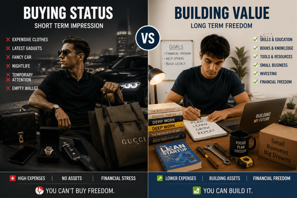 Middle class money mistakes versus smart personal finance habits rich people use to build wealth