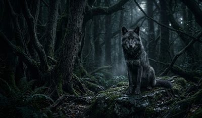 Silent wolf in misty forest — wolf mindset strategy silence and patience