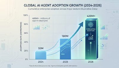 Global agentic AI adoption growth 2024 to 2026 — enterprise deployment forecast