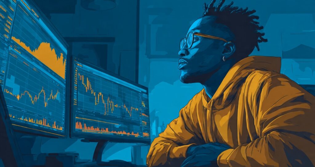 Beginner trader now confidently understanding the three core ICT concepts on a forex chart after learning the basics clearly
