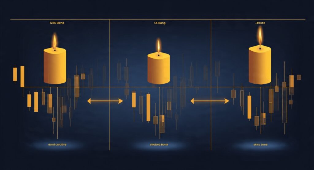 Diagram showing order block lifecycle — institutions build position, strong move away, price returns to zone and pushes again