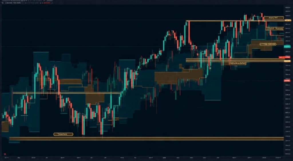 Complete order block trade setup showing entry at rejection, stop loss beyond the block, and target at logical level with risk-reward