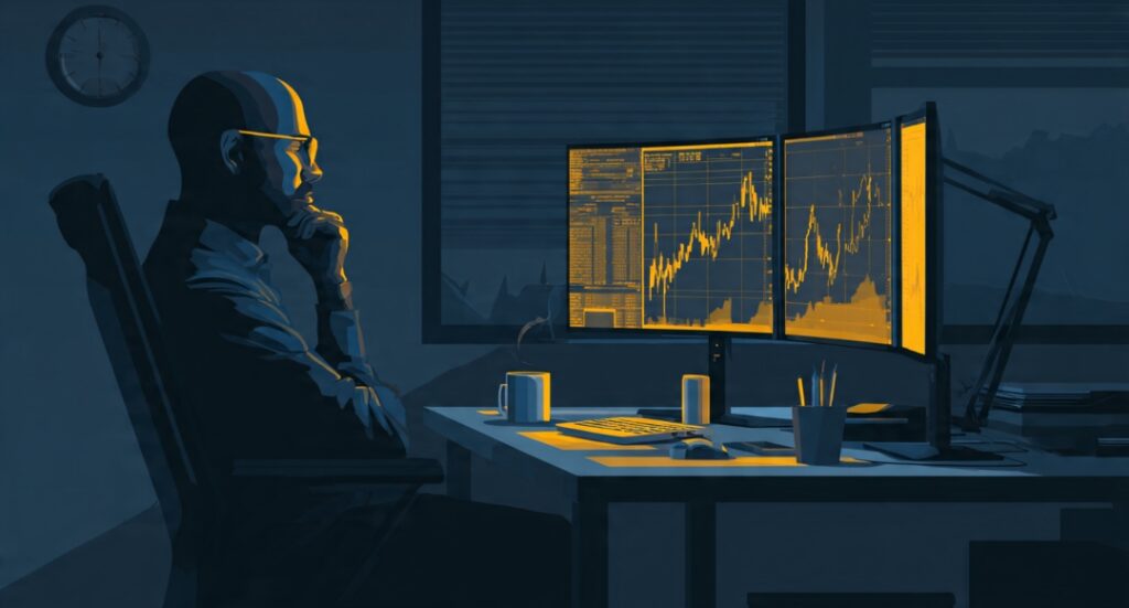 Disciplined trader patiently waiting for the kill zone to open instead of trading during dead hours — timing discipline in ICT trading