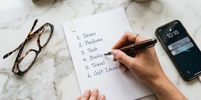 Starting business with what you know — writing list of personal consumption habits and interests