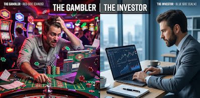 Investor vs gambler in trading — rational discipline versus emotional speculation