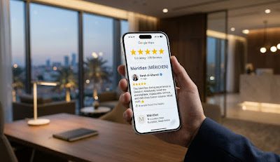 5 star Google review on smartphone — digital reputation building for local business