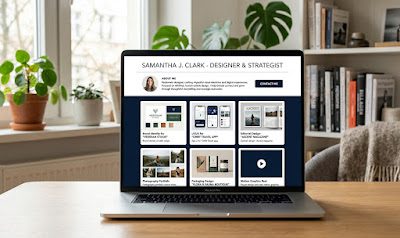 Freelance portfolio website — professional portfolio mockup for designers and creative freelancers