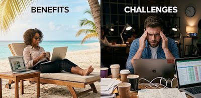 Freelancing pros and cons — freedom vs pressure dual reality of self employment