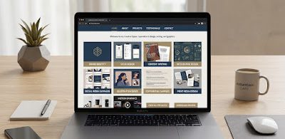 Freelance portfolio website — brand identity UI UX content writing social media project showcase