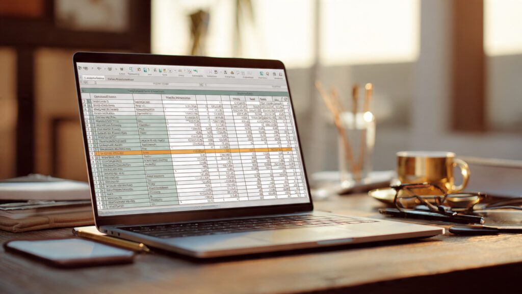 Manual lead generation system — organized spreadsheet of CEO contacts and decision makers for freelance outreach