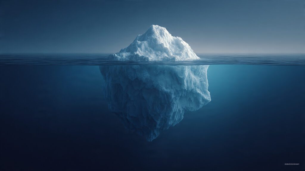Hidden costs of revenge trading shown as iceberg diagram