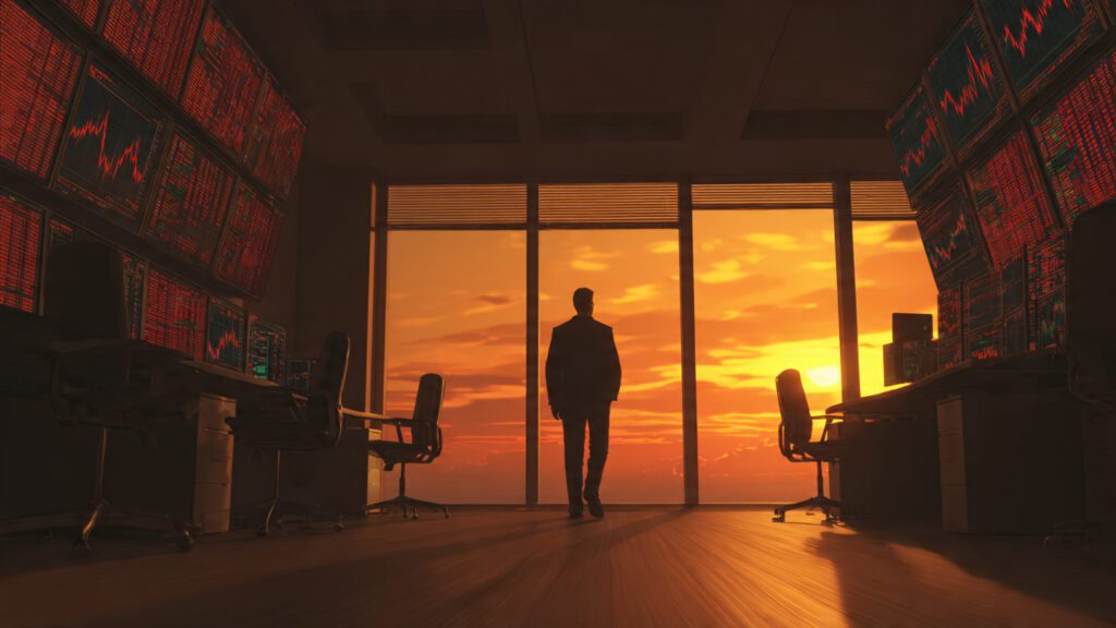 Disciplined trader walking away after a loss instead of revenge trading