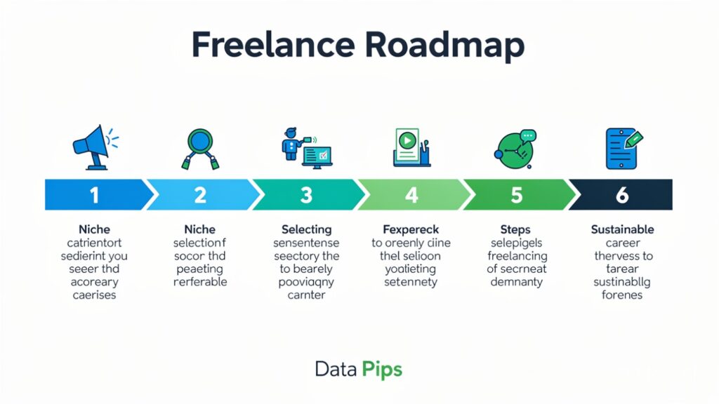 Freelancing roadmap 2026 — 7 steps from beginner to first client and sustainable career