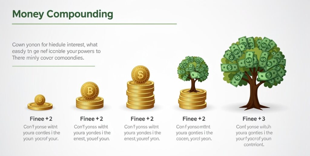 Reinvesting profit to build wealth through compounding over time