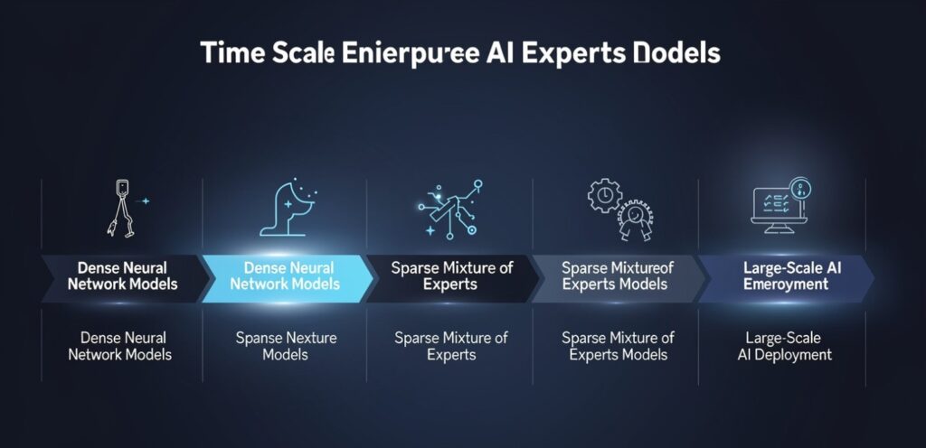 Evolution of AI from dense models to Mixture of Experts models at scale