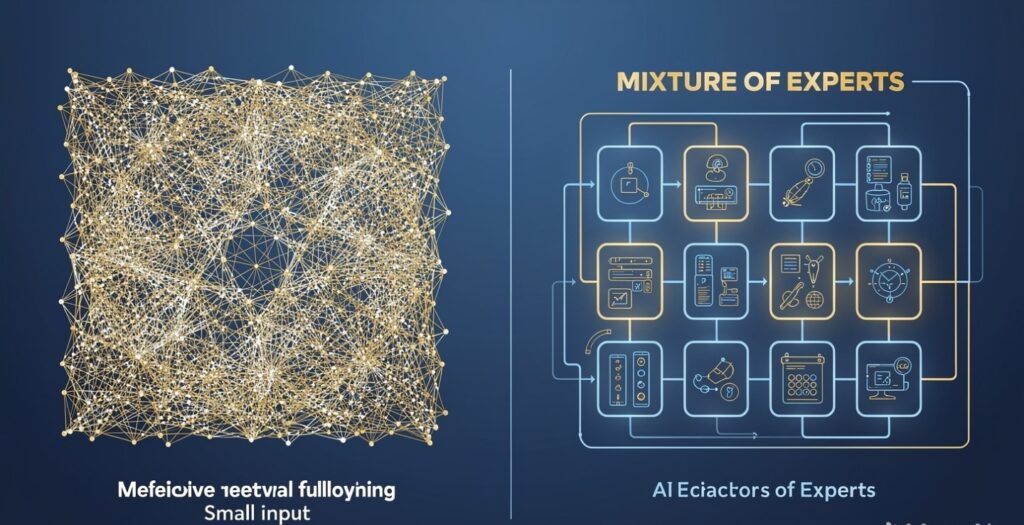 Mixture of Experts models compared to dense AI models for efficiency