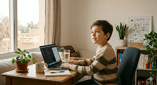 How old do you have to be to start freelancing — young beginner working on laptop