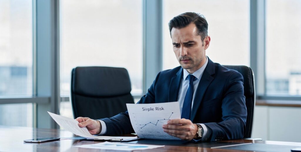  Businessman reviewing risk and financial decisions — how successful businessmen think every day.