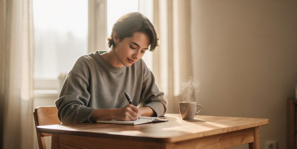  Morning journaling routine for building behavioral consistency and mental toughness.