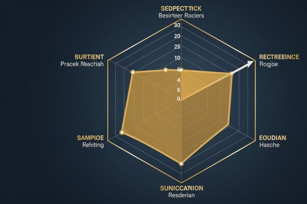 Six categories of business risk radar chart assessment