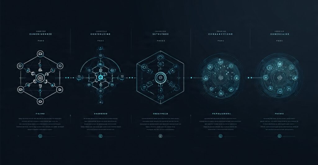 Four multi-agent coordination patterns: supervisor, pipeline, hierarchical, and peer.