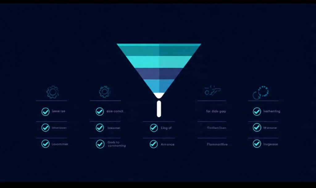 Five criteria for choosing a beginner AI agent framework shown as a checklist filter.