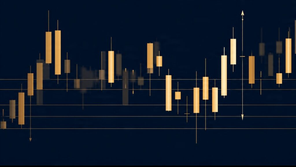 Daily chart showing previous day high and low used to form ICT daily bias