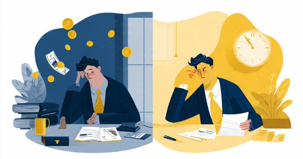 Comparison of ego-driven avoidance versus disciplined review after a trading loss