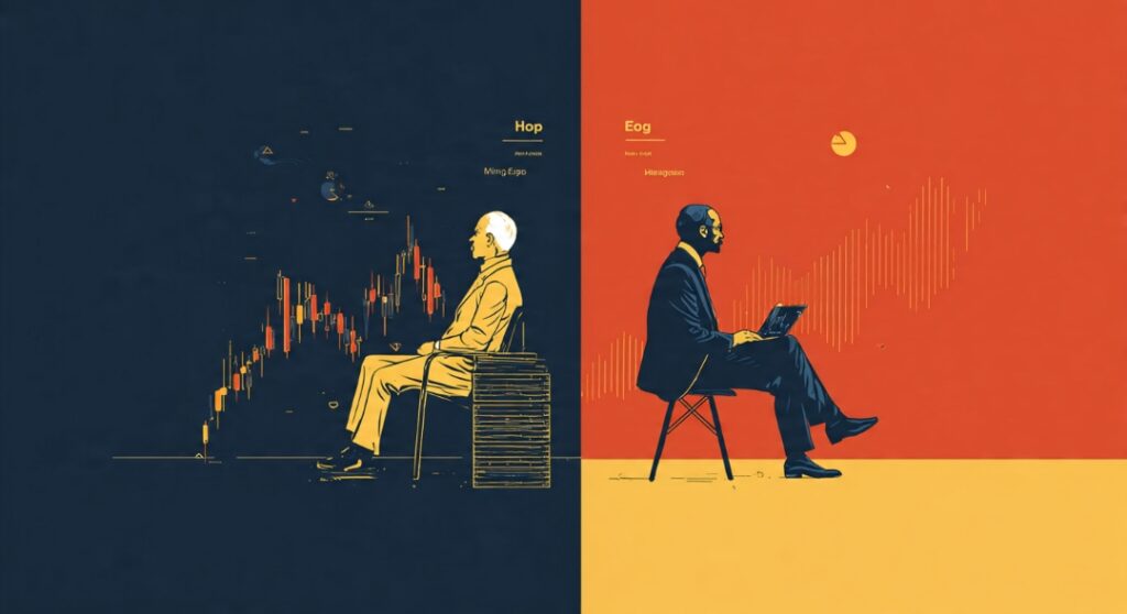 Illustration of hope and ego as reasons traders hold onto losing gold positions