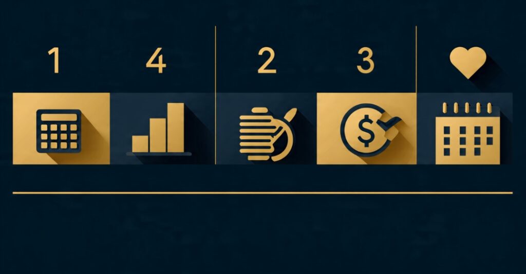 Checklist for calculating a personalized adjusted budget ratio