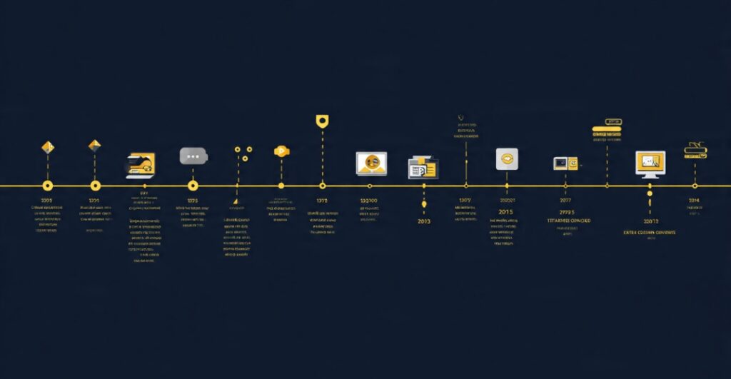 Timeline comparing years of consistent networking versus a single last-minute networking attempt