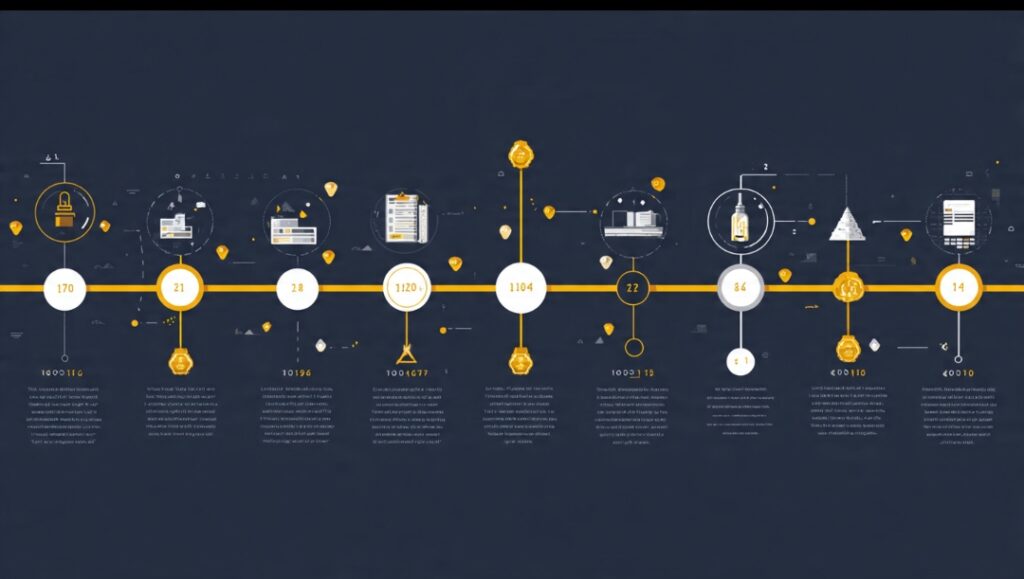 Timeline showing discouragement repeating at multiple major life decisions over time