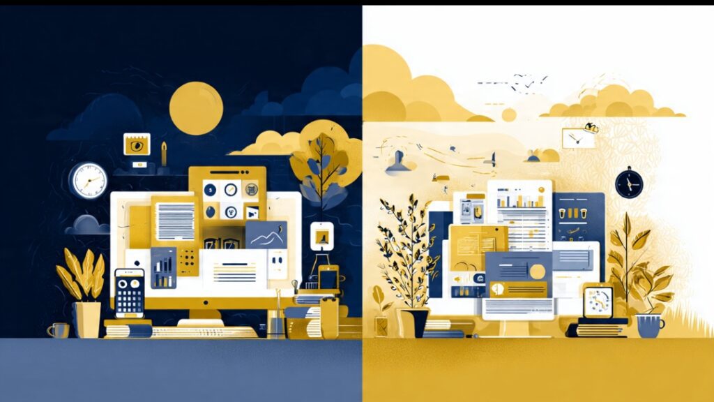 Comparison of the same hours spent consuming versus producing