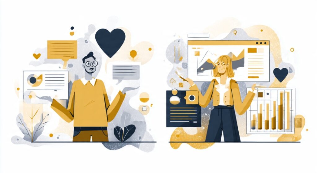 Comparison of a feeling-first pitch versus a numbers-first pitch for different client communication styles