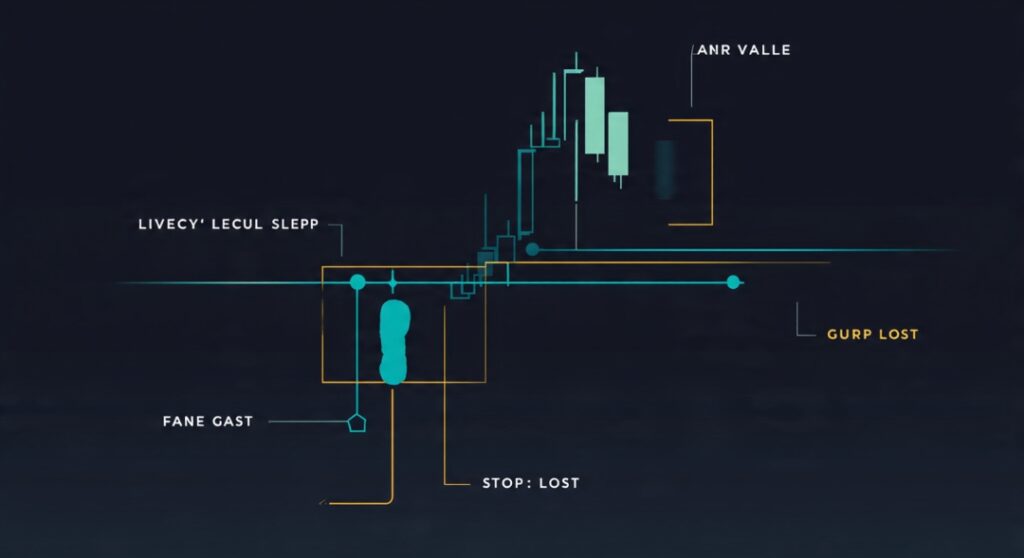 Annotated diagram of the ICT Silver Bullet sequence from liquidity sweep to Fair Value Gap entry, stop, and target