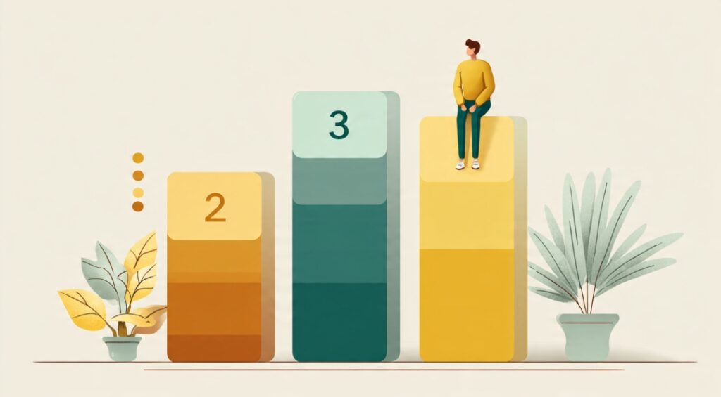Three-tier pricing display showing how anchoring and framing guide a customer's choice