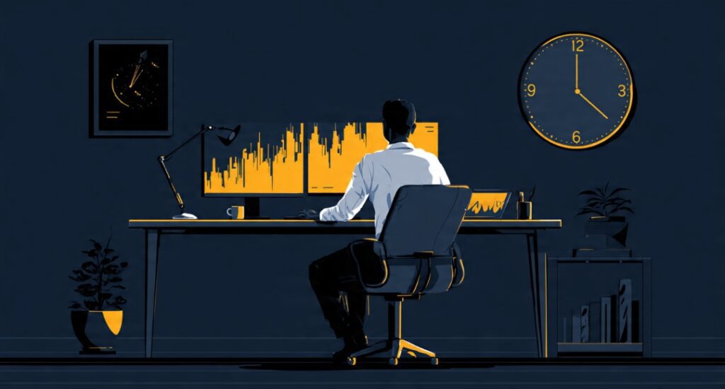 : A patient trader waiting for the Judas Swing to complete before entering on the real move