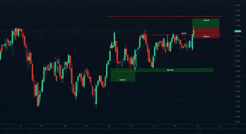 Entry, stop loss and target placement for a turtle soup trade